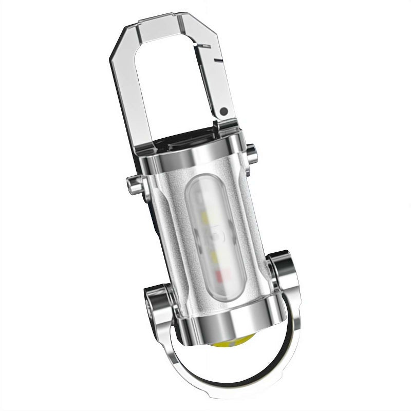 Portable Rechargeable Super Bright Mini Keychain Flashlight - 7 Mode Flashlight with COB side lights, Type-C fast charging, IPX4 Waterproof, Compact Aluminum Alloy Keychain Light (A 1pcs) - Image 1